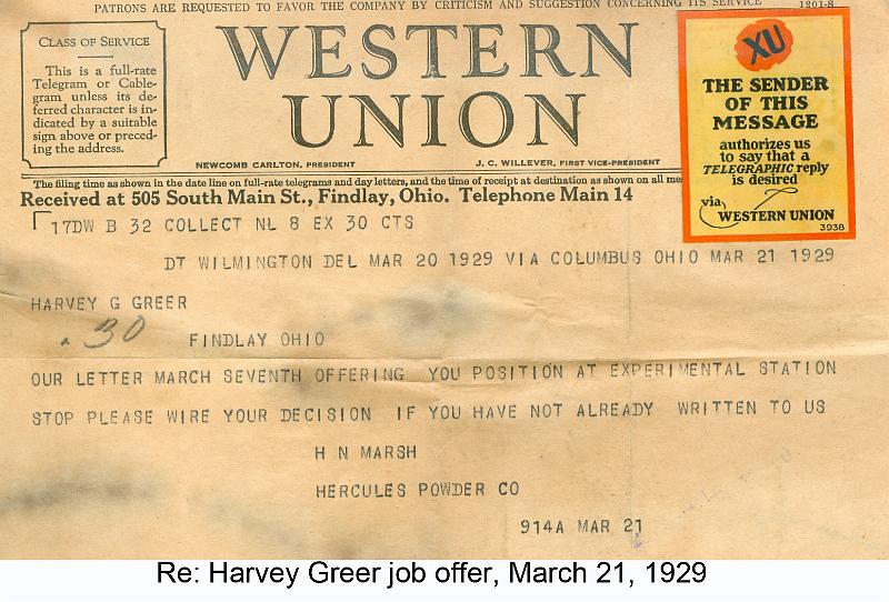 1929 Greer, telegram 1929